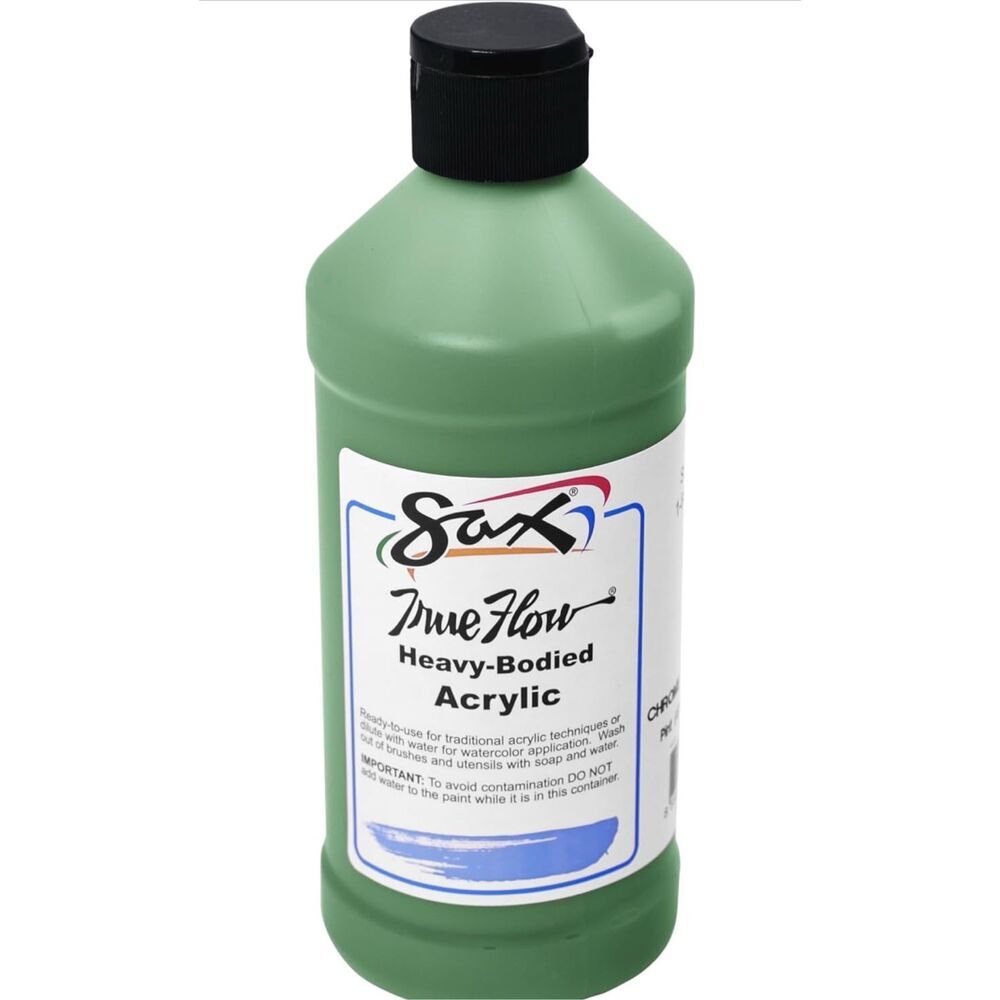 NEW Sax-408497 True Flow Heavy Bodied Acrylic Paint Pint Chrome Green 1Pint